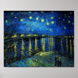 Poster Starry Night Over the Rhone por Vincent Van Gogh