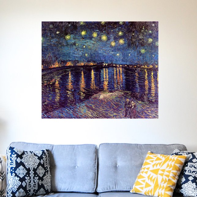 Poster Starry Night Over the Rhone, por Vincent van Gogh (Criador carregado)