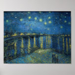 Poster Starry Night Over the Rhone Vincent van Gogh<br><div class="desc">Starry Night Over The Rhone (1888) Vincent van Gogh Poster.</div>