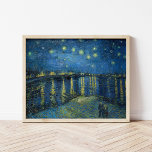 Poster Starry Night Over the Rhône | Vincent Van Gogh<br><div class="desc">Starry Night Over the Rhône (1888), do artista holandês Vincent Van Gogh. A obra de arte original é um óleo na canvas que representa um céu noturno vigoroso e impressionista postado em tons modesta de azul e amarelo. Use as ferramentas de design para adicionar texto personalizado ou personalizar a imagem....</div>