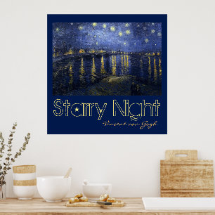 Póster Starry Night por van Gogh