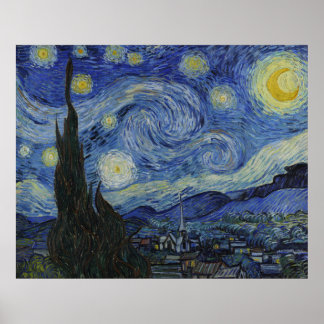 Poster Starry Night por Van Gogh