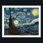 Póster Starry Night por Vincent van Gogh<br><div class="desc">A famosa Noite Estelar,  pintada por Vincent van Gogh em 1889. O original é 29 x 36. Vimos isso de perto e pessoal. apos impressionismo impressionista pintando impressão poster</div>