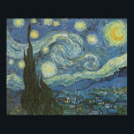 Poster Starry Night por Vincent Van Gogh<br><div class="desc">Vincent Van Gogh está na noite estelar. 1889 Óleo na Canvas. Museu de Arte Moderna,  Nova Iorque</div>