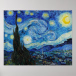 Poster Starry Night por Vincent Van Gogh<br><div class="desc">Vincent Van Gogh Starry Night</div>