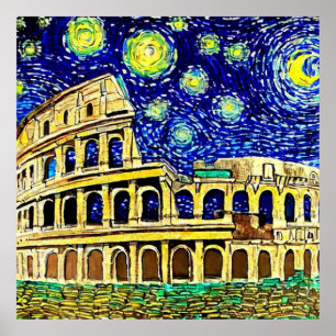 Poster Starry Night Roma Itália
