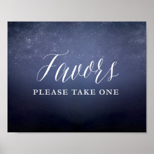 Poster Starry Night Sky Celestial Star Sinal de Favoritos