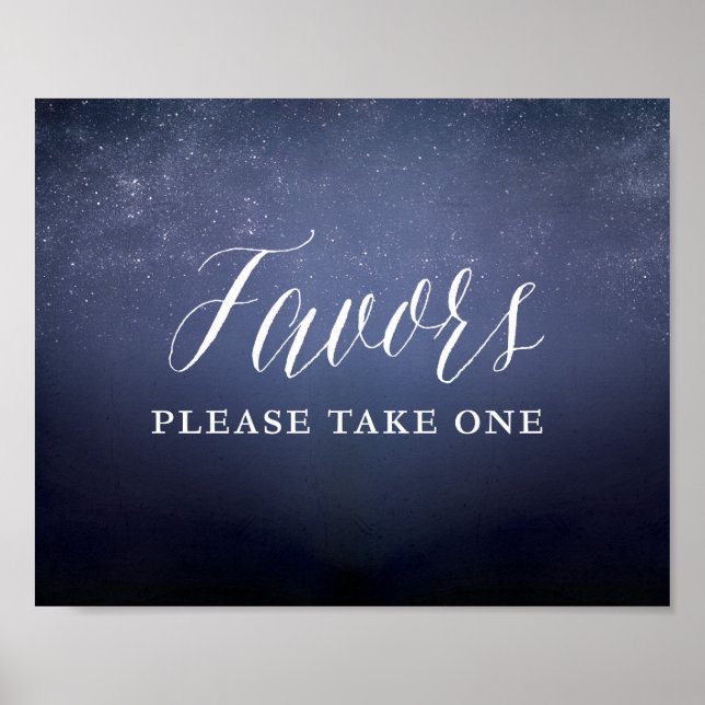 Poster Starry Night Sky Celestial Star Sinal de Favoritos (Frente)