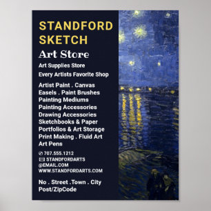 Poster Starry Night Sobre O Ródano, Loja De Suprimentos D