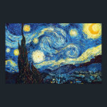 Poster Starry Night - Van Gogh<br><div class="desc">Uma das pinturas mais famosas de Vincent Van Gogh. Starry Nigh é uma maravilhosa obra-prima que vai ajustado apenas excelente em sua casa ou no seu escritório.</div>