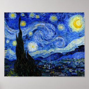 Póster Starry Night Van Gogh Belas Artes
