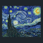Poster Starry Night Van Gogh modificado Digitalmente borr<br><div class="desc">Uma "Noite Estrelada" altamente modificada por Van Gogh. Abaixo está uma imagem da imagem original que eu usei para criar o produto acima. Minha versão certamente ficaria melhor com como o zazzle faz suas canvas brilhantes.</div>