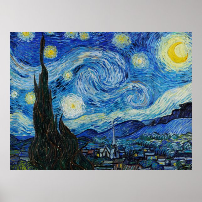 Poster Starry Night Vincent Van Gogh (Frente)