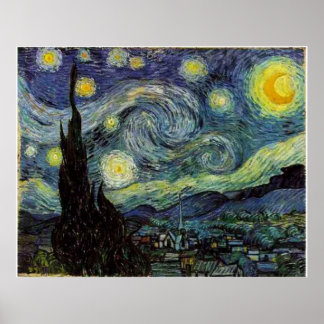 Póster Starry Night, Vincent van Gogh