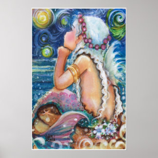 Póster Starry, Starry Night Mermaid
