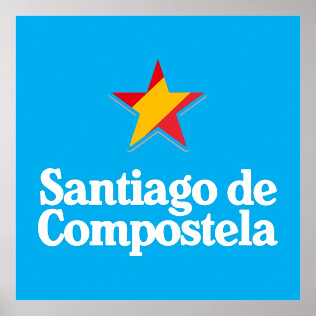 Poster Stars of Spain – Santiago de Compostela (Frente)