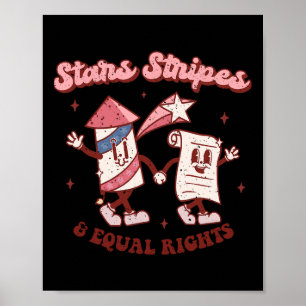 Poster Stars Stripes E Igualdade De Direitos 4 De Julho R