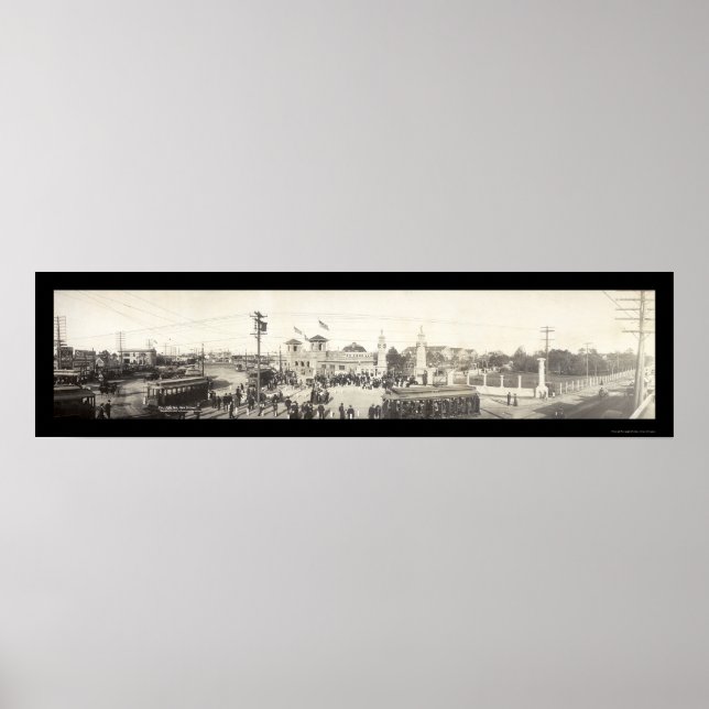 Poster State Fair Dallas TX Foto 1908 (Frente)