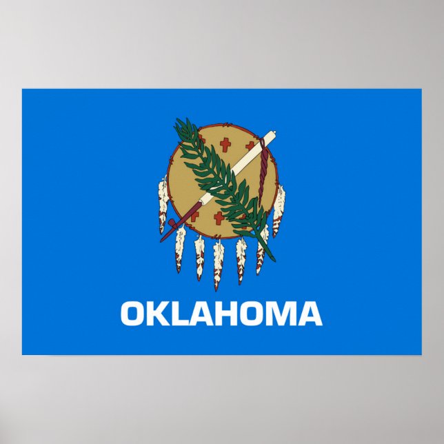 Poster State Flag of Oklahoma, EUA (Frente)