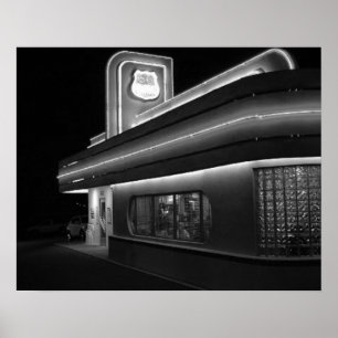 Póster State Road 66 Diner Retro