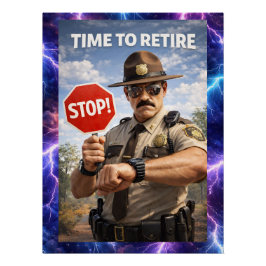 Póster State trooper to retire law-enforcement poster