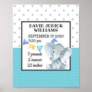 Poster Stats de Nascimento Personalizados - Garoto de Ped