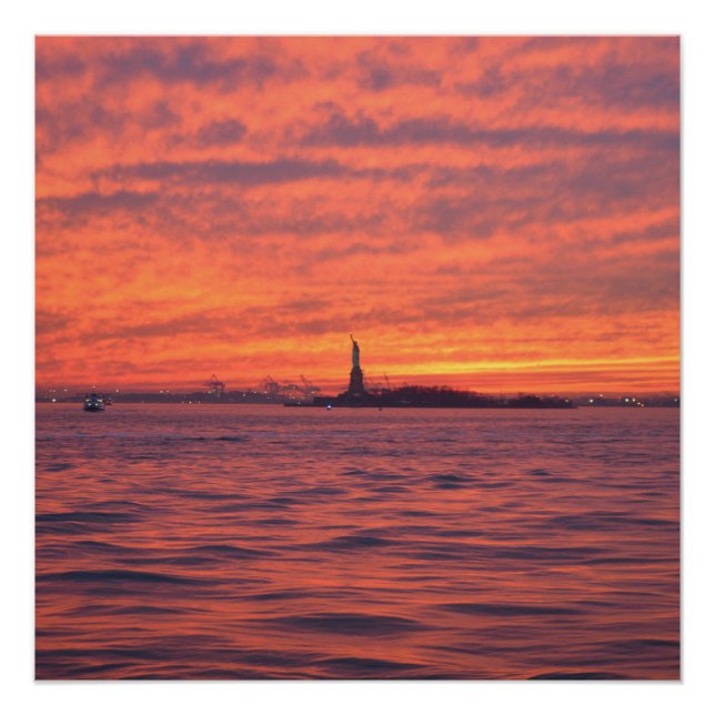 Póster Statue of Liberty Sunset Poster (Frente)