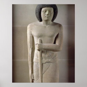 Poster Statue of Sepa, Old Kingdom (painted limestone)