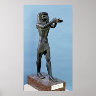 Póster Statue of the God Horus Making a Drink