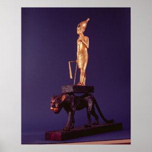 Poster Statuette of the king upon a leopard