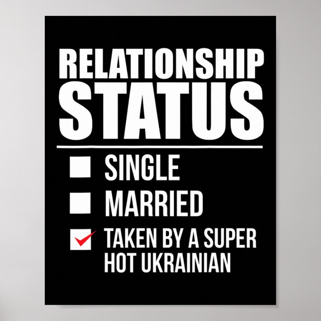 Poster Status de Relacionamento Casado Super Gata Ucrania (Frente)