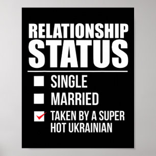 Poster Status de Relacionamento Ocupado Super Gato Ucrani