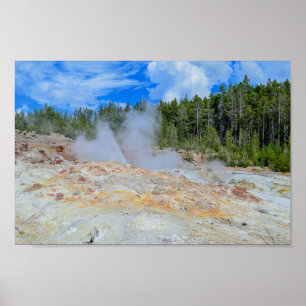 Poster Steamboat Geyser, Parque Nacional de Yellowstone