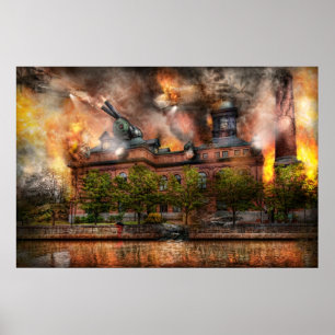 Poster Steampunk - A guerra começou