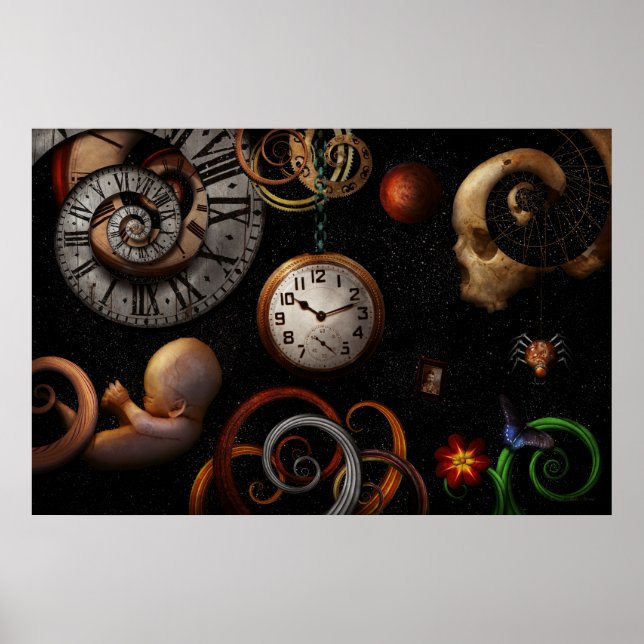 Poster Steampunk - Abstrato - O início e o fim (Frente)