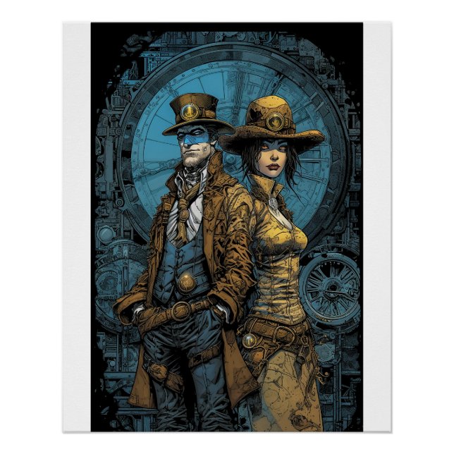 Póster Steampunk Adventure (Frente)