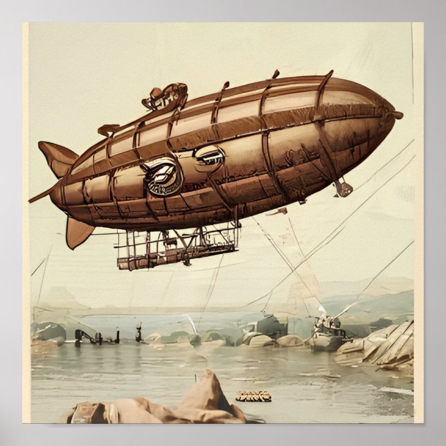 Poster Steampunk Airship 1 (Frente)