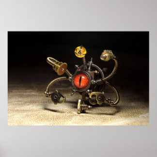 Póster Steampunk Beholder Robot