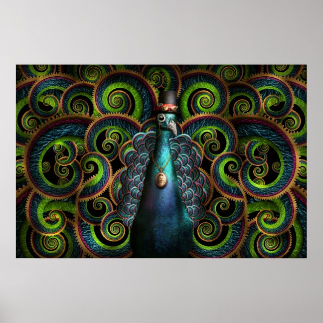 Poster Steampunk - Bonito como pavão (Frente)