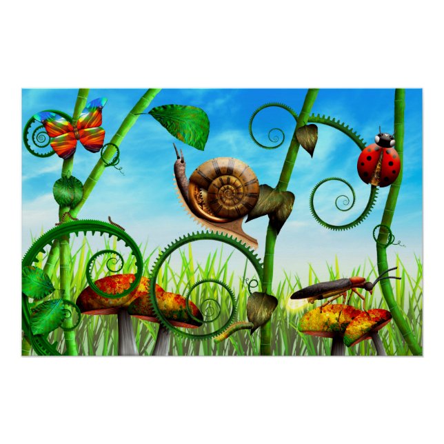 Póster Steampunk - Bugs - A evolução leva tempo (Frente)