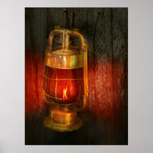 Póster Steampunk - distrito de luz vermelha
