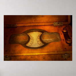 Póster Steampunk - Eletricista - O voltímetro portátil