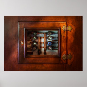 Poster Steampunk - elétrico - o painel do fusível