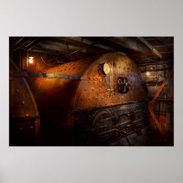 Póster Steampunk - Encanamento - A casa de um foguista (Frente)