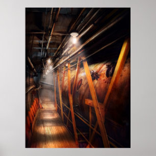 Póster Steampunk - encanamento - o corredor