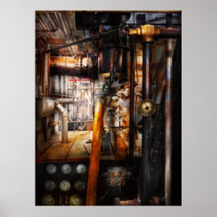 Poster Steampunk - encanamento - tubulações