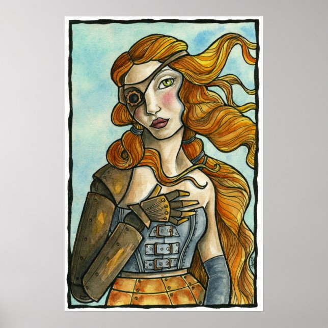 PÓSTER STEAMPUNK ENCONTRA BOTTICELLI (Frente)
