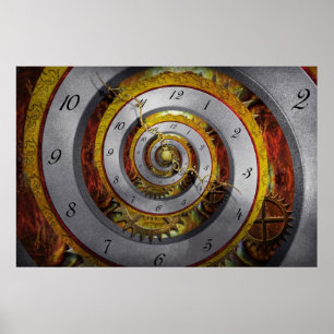 Poster Steampunk - Espiral - Tempo infinito