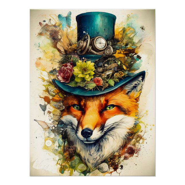 Póster Steampunk Fox (Frente)