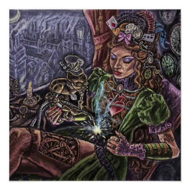 Póster Steampunk Girl (Frente)
